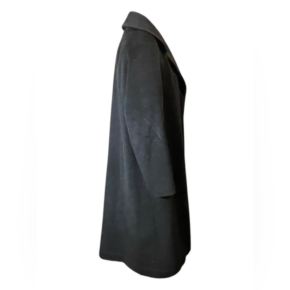 Vintage Black: Ebonique Warumbo Wool Dress Coat size L - Picture 4 of 6